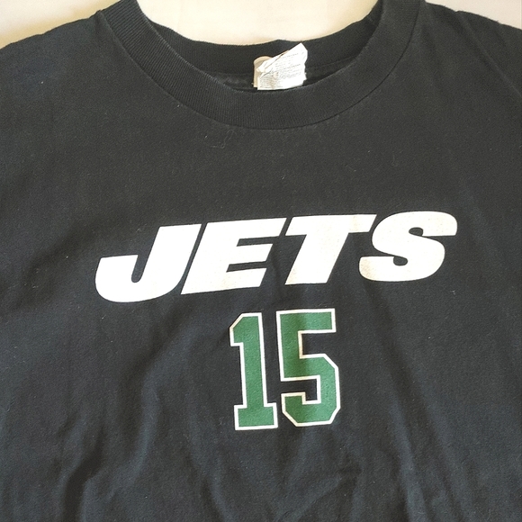NFL New York Jets Tim Tebow #15 Tshirt Youth XL Black Short Sleeve Made in Mexio - Picture 7 of 12